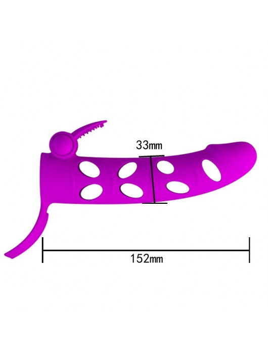 Насадка с закрытой головкой и виброэлементом для клиторального массажа - Baile - в Нижневартовске купить с доставкой