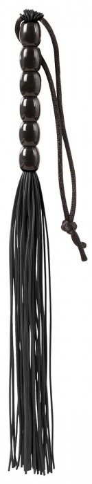 Чёрная мини-плеть из резины Rubber Mini Whip - 22 см. - Blush Novelties - купить с доставкой в Нижневартовске