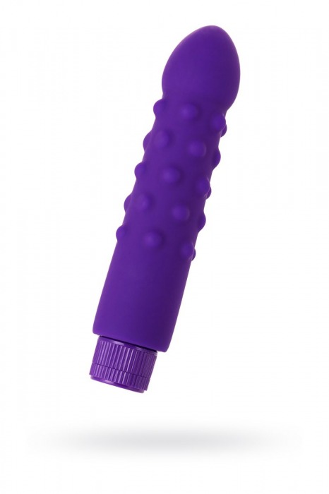 Фиолетовый вибратор с шишечками - 17 см. - A-toys купить в Нижневартовске с доставкой в Orgasmix.ru Фиолетовый вибратор с шишечками - 17 см. - A-toys