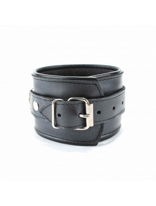 Наручники из гладкой кожи - БДСМ Арсенал - купить с доставкой в Нижневартовске