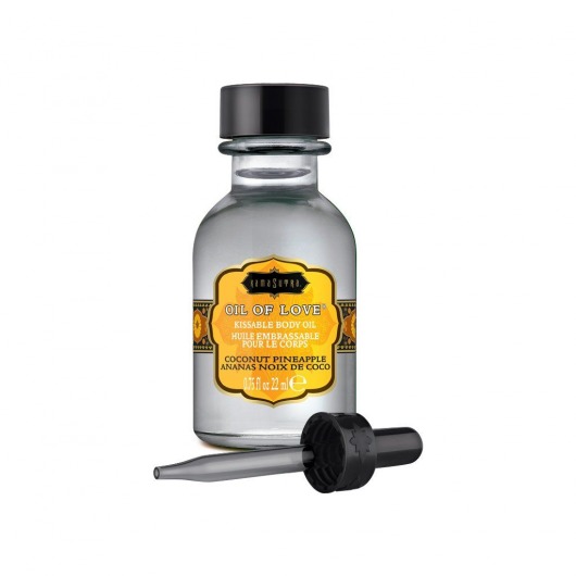 Масло для ласк с ароматом кокоса и ананаса Oil of Love Coconut Pineapple - 22 мл. - Kama Sutra - купить с доставкой в Нижневартовске