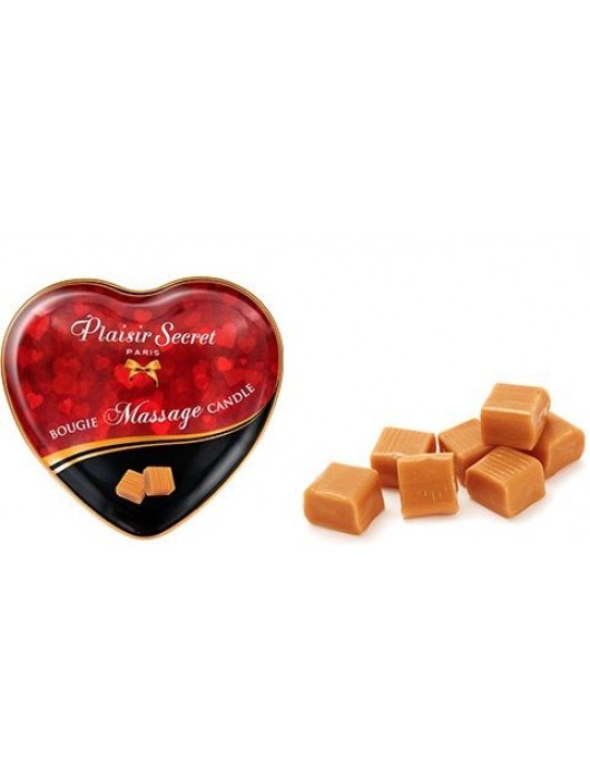 Массажная свеча с ароматом карамели Bougie Massage Candle - 35 мл. - Plaisir Secret - купить с доставкой в Нижневартовске