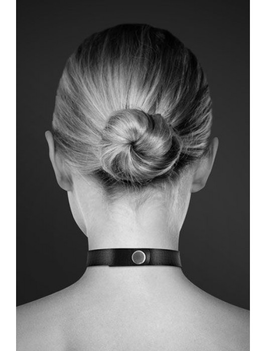 Чёрный чокер с кольцом в форме сердца - Bijoux Pour Toi - купить с доставкой в Нижневартовске