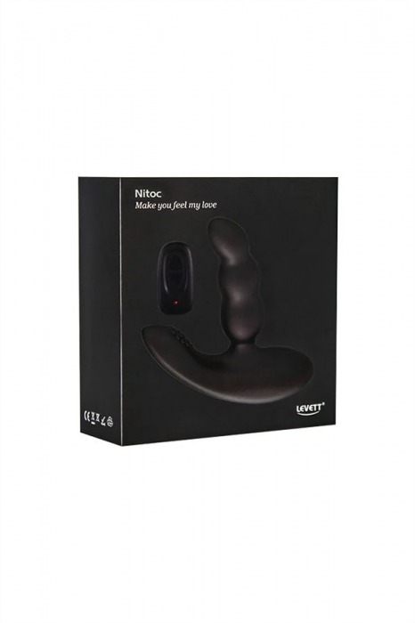 Черный силиконовый стимулятор простаты Levett Nitoc с пультом ДУ - Levett - в Нижневартовске купить с доставкой