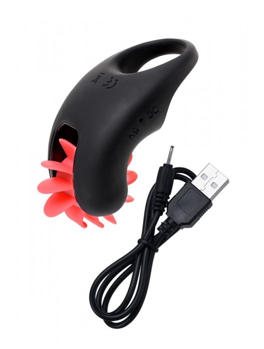 Чёрно-красное эрекционное виброкольцо Erotist - Erotist Adult Toys - в Нижневартовске купить с доставкой