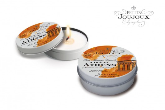Массажная свеча Petits Joujoux Athens с ароматом муската и пачули - 33 гр. - MyStim - купить с доставкой в Нижневартовске