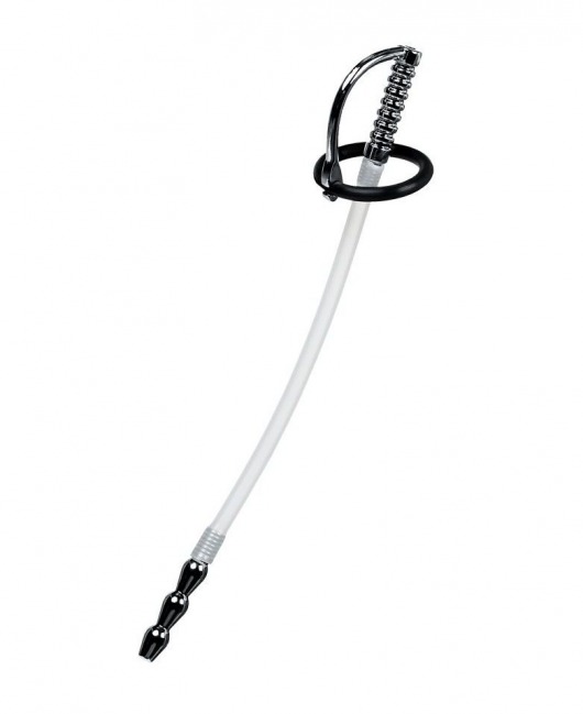 Силиконовый уретральный плаг со сменными фиксирующими кольцами Metal - ToyFa - купить с доставкой в Нижневартовске