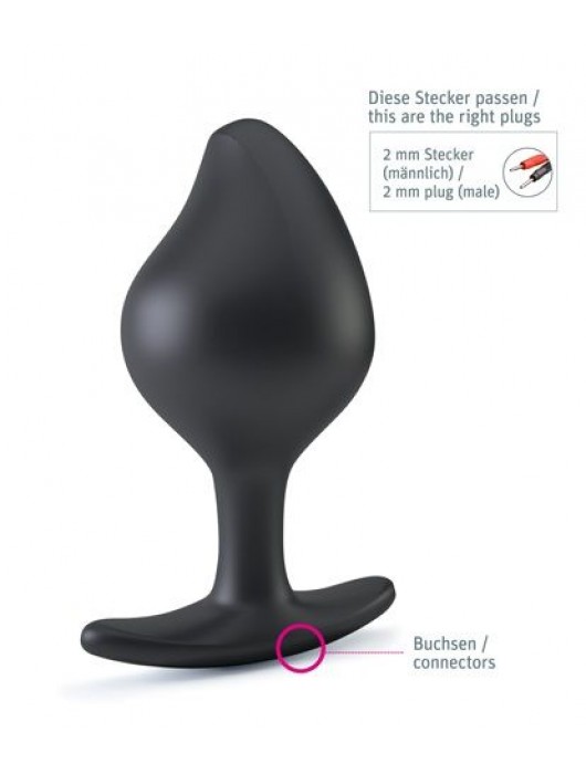 Анальная пробка Rocking Force L для электростимуляции - 10,5 см. - MyStim - купить с доставкой в Нижневартовске