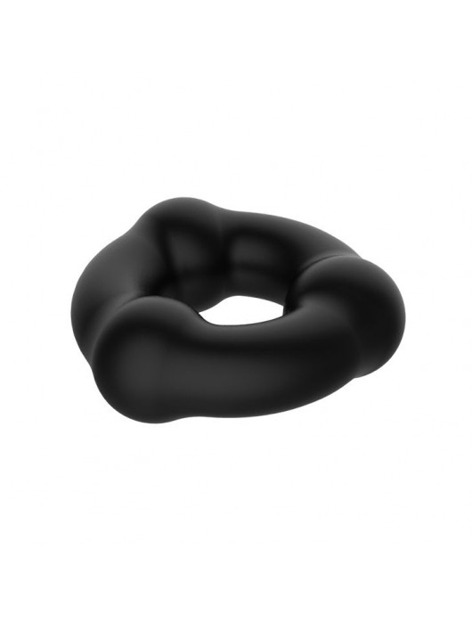 Черное эрекционное кольцо с 3 шариками - Baile - в Нижневартовске купить с доставкой