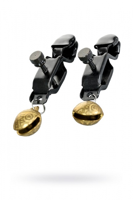 Черно-золотистые зажимы для сосков TOYFA Theatre - ToyFa - купить с доставкой в Нижневартовске