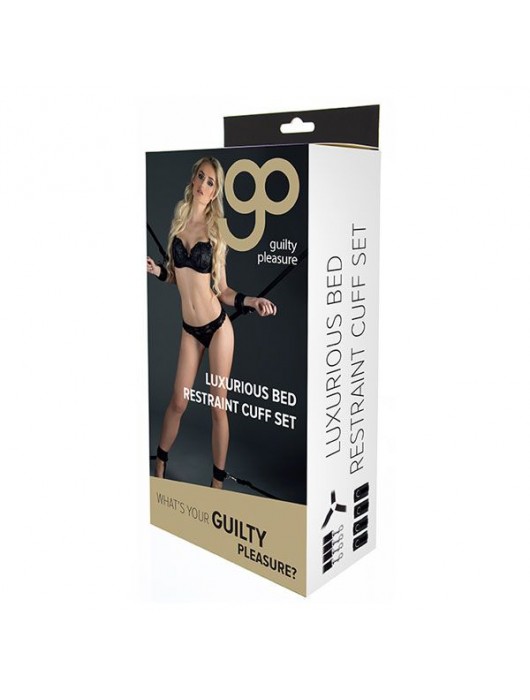 Комплект наручников и поножей LUXURIOUS BED RESTRAINT CUFF SET - Blush Novelties - купить с доставкой в Нижневартовске