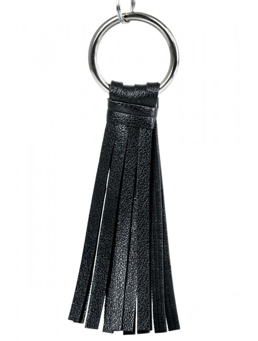 Черно-серебристые зажимы для сосков Theatre с кисточками - ToyFa - купить с доставкой в Нижневартовске