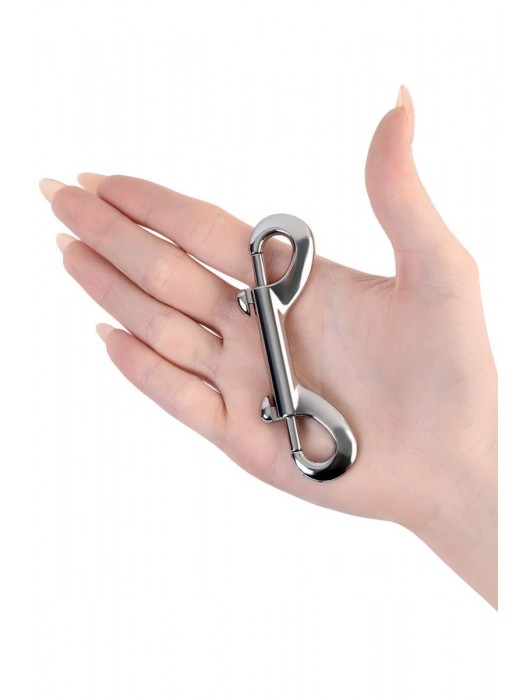 Серебристый двухсторонний карабин TOYFA Metal - ToyFa - купить с доставкой в Нижневартовске