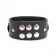 Черный кожаный ошейник с короткими шипами - БДСМ Арсенал - купить с доставкой в Нижневартовске