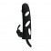 Чёрная насадка с клиторальным вибростимулятором и закрытой головкой - 14 см. - Baile - в Нижневартовске купить с доставкой