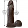 Коричневый фаллоимитатор The Realistic Cock 8” with Removable Vac-U-Lock Suction Cup - 20,57 см. - Doc Johnson купить с доставкой в интернет-магазине Orgasmix в Нижневартовске Коричневый фаллоимитатор The Realistic Cock 8” with Removable Vac-U-Lock Suction Cup - 20,57 см. - Doc Johnson